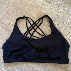 Victoria's Secret Smooth Black Incredible Strappy Back Lounge Sport Bra: Large